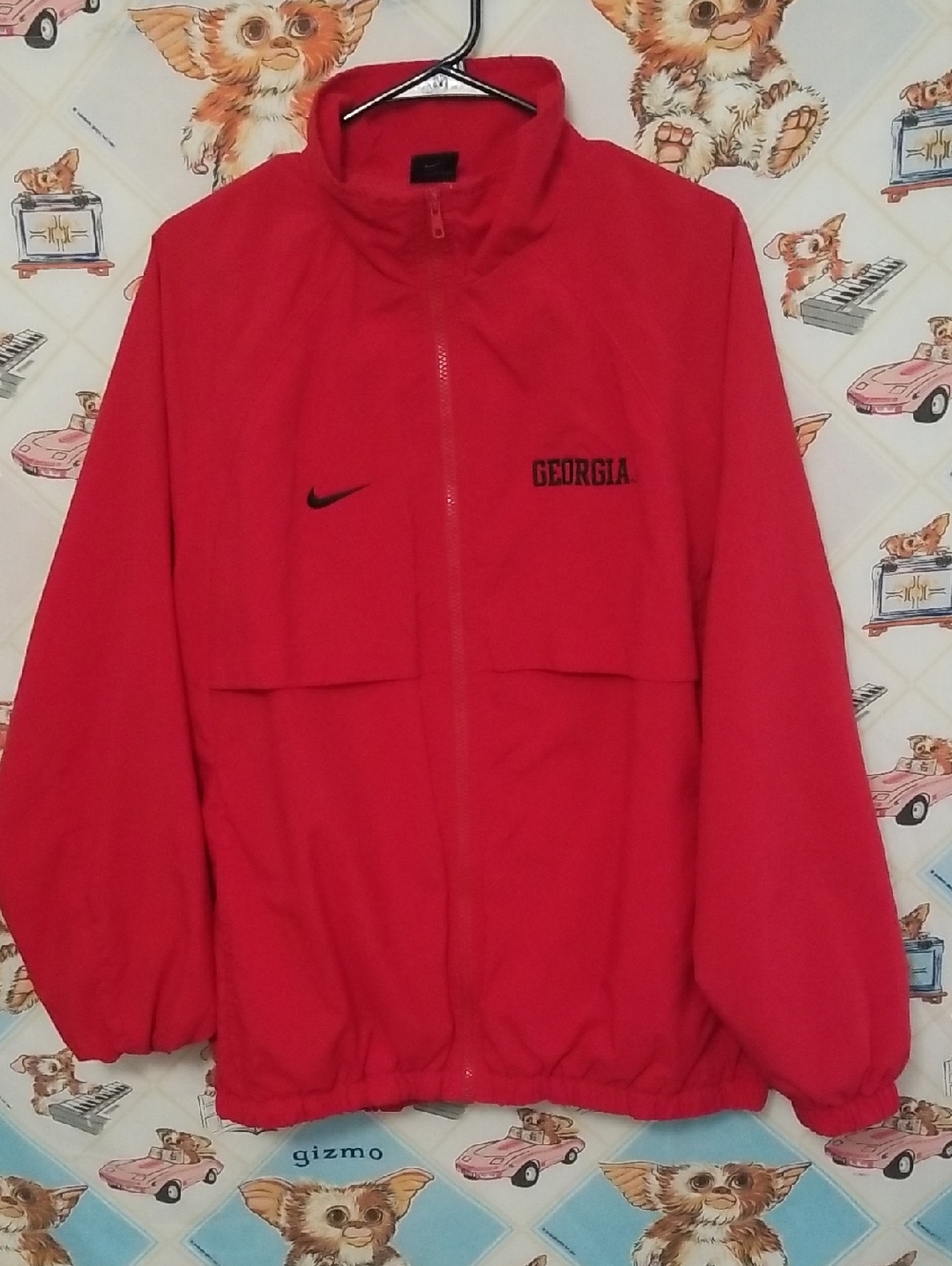 Georiga Bulldogs NCAA Red Nike Zip Front Jacket Windbreaker Size M